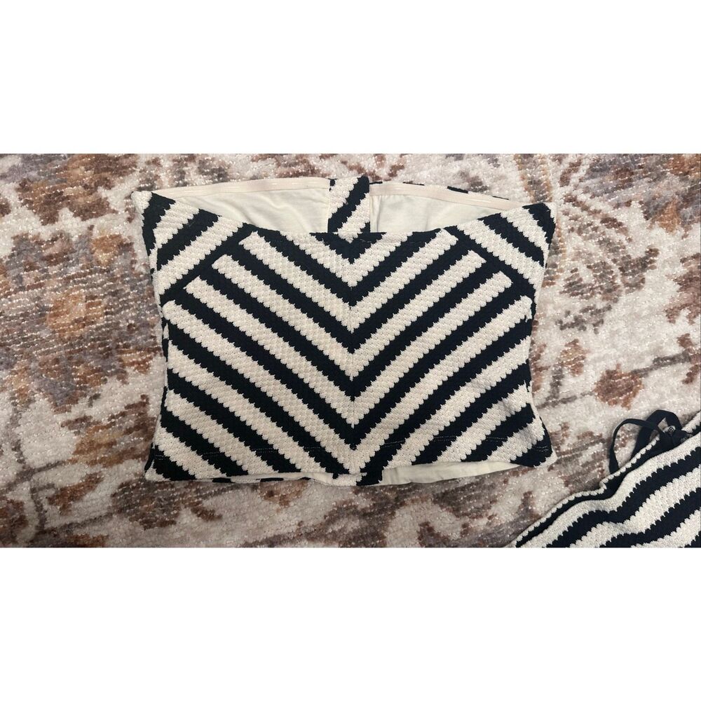 Maeve Anthropologie Black and White Crochet Seaside Set Size Medium New - Picture 6 of 9